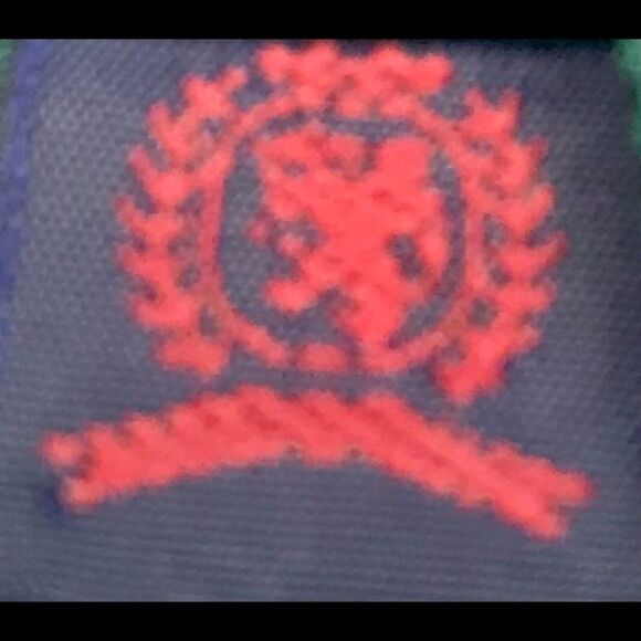 Tommy Hilfiger 100% Silk Tie, Navy Blue with Vintage Design Made in the USA - Picture 5 of 6